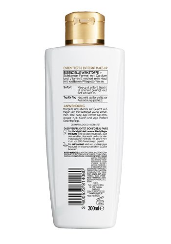 Gesichtsreinigung Reinigungsmilch Age Perfect Produktabbildung Rückansicht